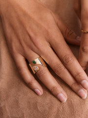 Open Band Custom Birthstone Ring  - Silver