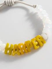 Wear Everywhere Waterproof Custom Bracelet - White Quartz/Yellow