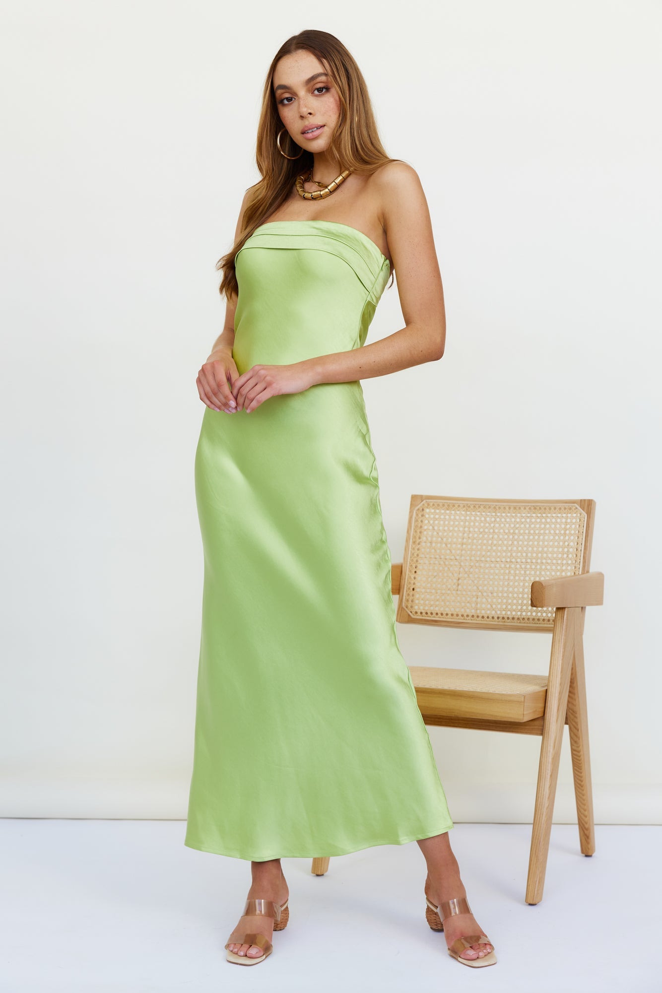 No Two Alike Maxi Dress Green