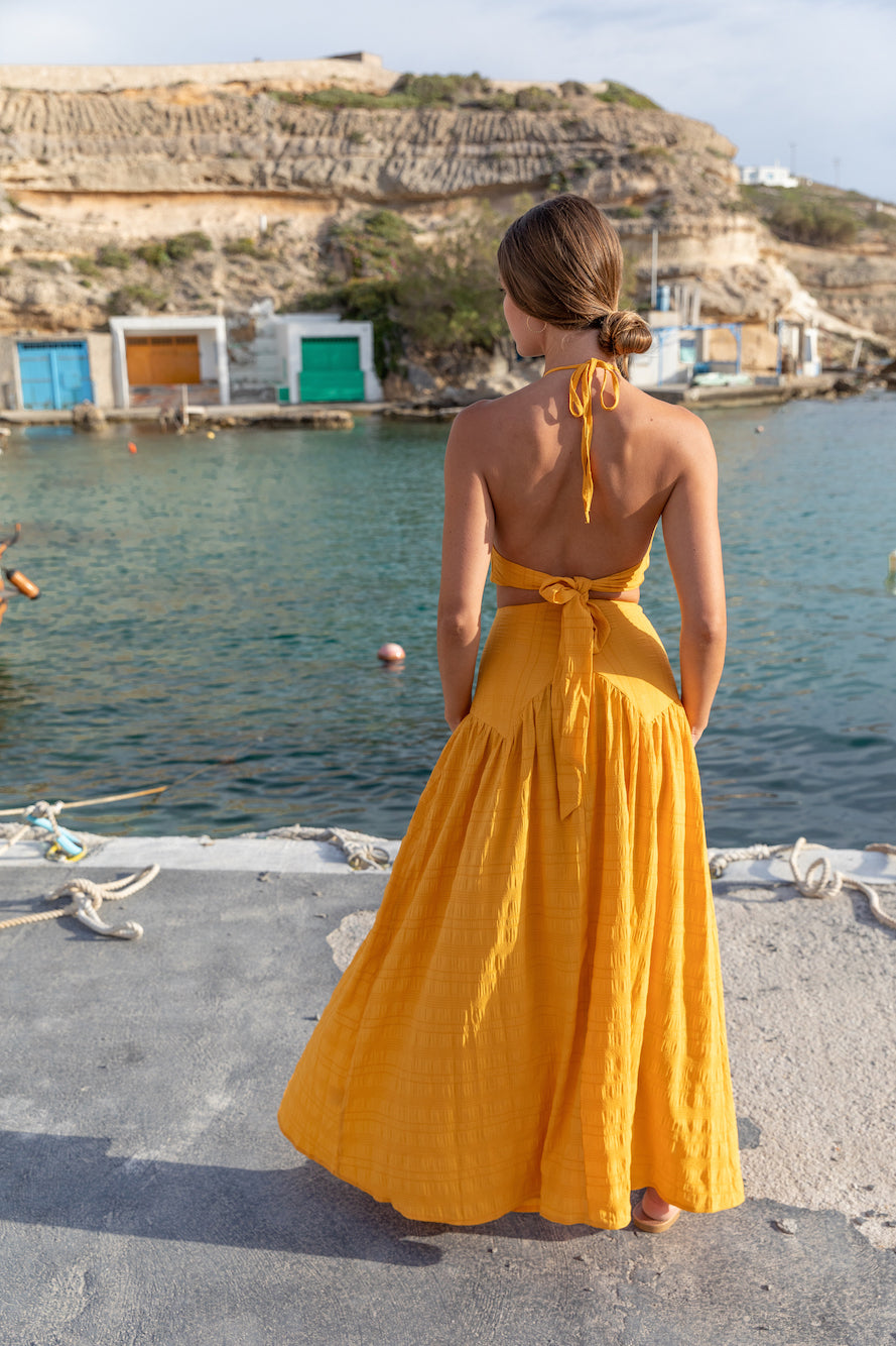 Lemon Tree Maxi Skirt Yellow