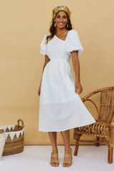 Feel The Moment Midi Dress White