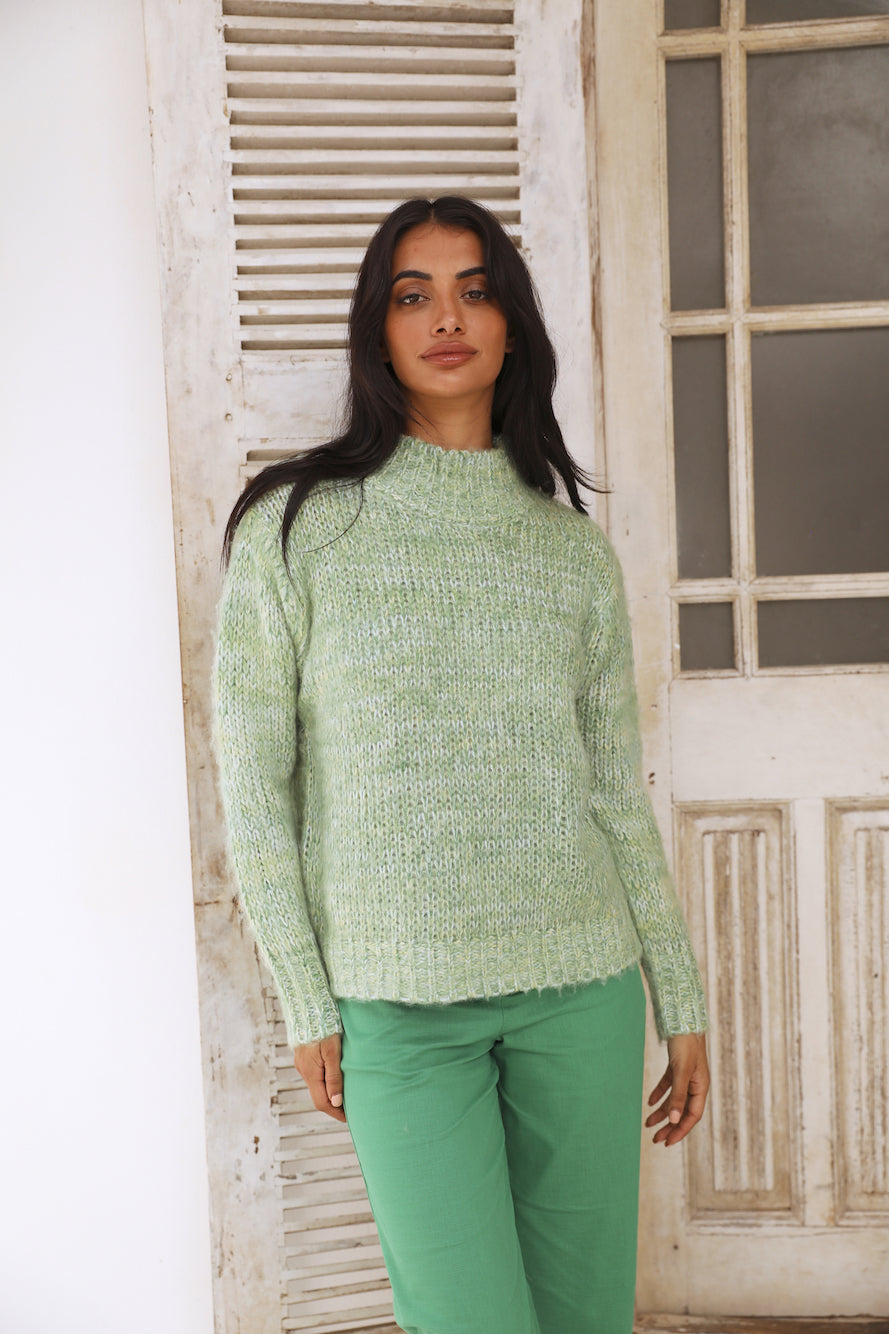 Perfect Leaves Knit Jumper Green