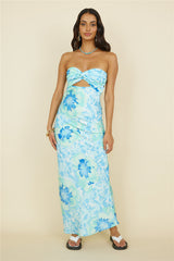 Summer Fairytale Maxi Dress Blue Floral