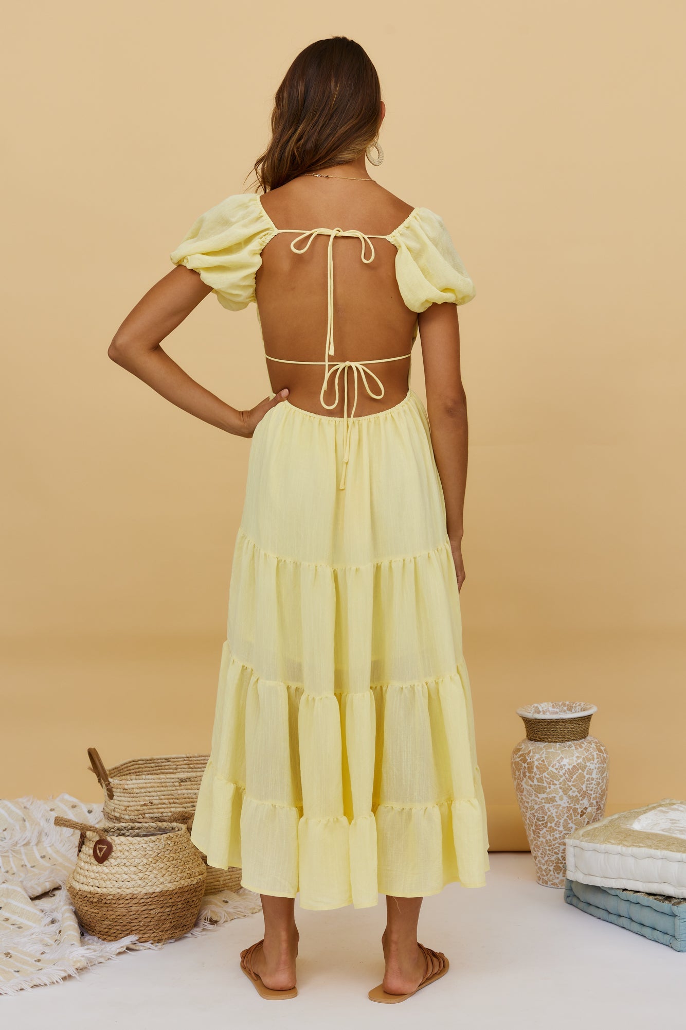 Serendipitous Moments Maxi Dress Yellow