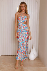 Exploring Greece Maxi Dress Blue