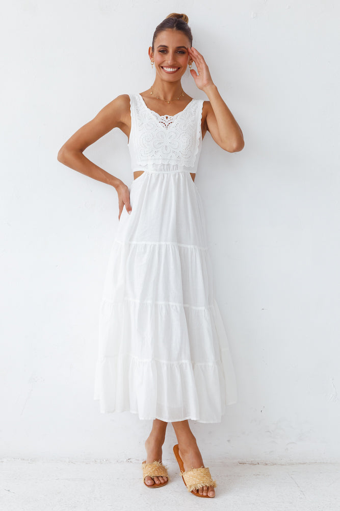 Santorini Loving Maxi Dress White