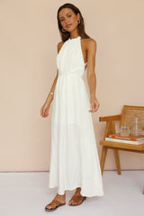 Mari And Gold Maxi Dress White