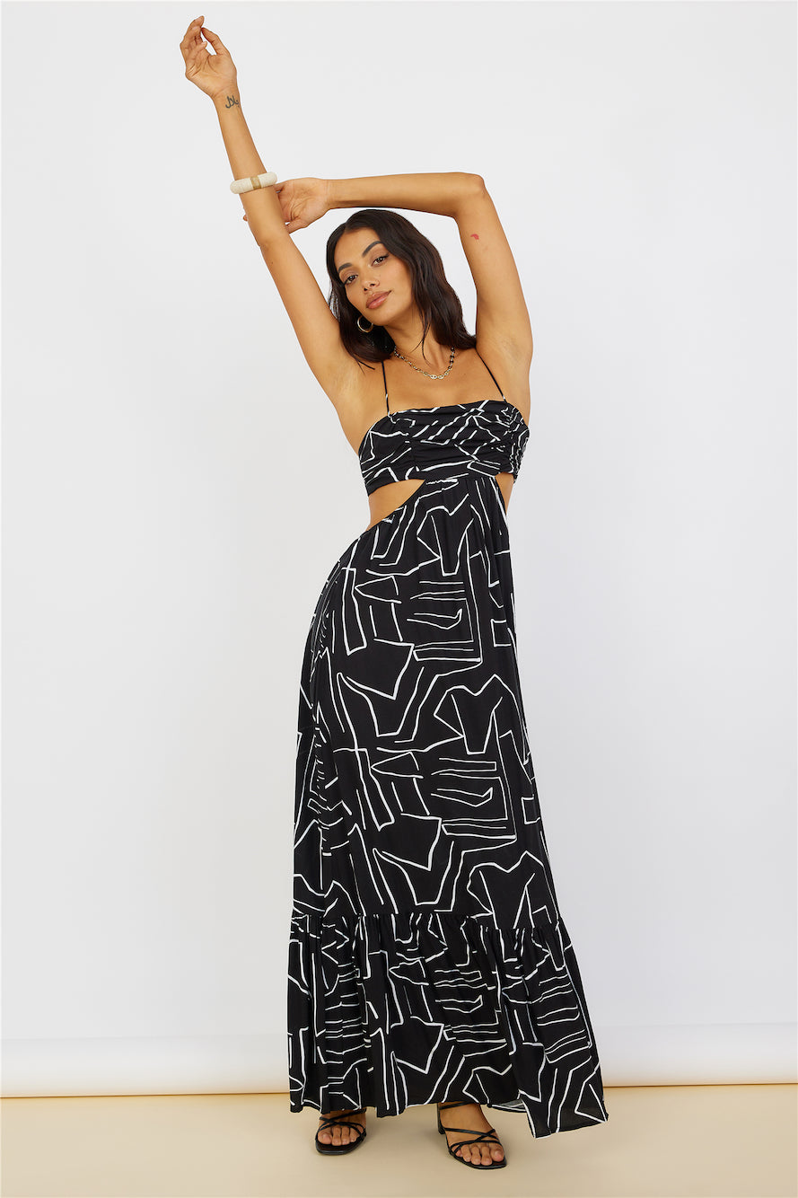 Times Have Changed Maxi Dress Black