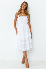 Fancy You Midi Dress White