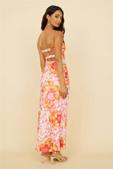 Summer Fairytale Maxi Dress Pink Floral