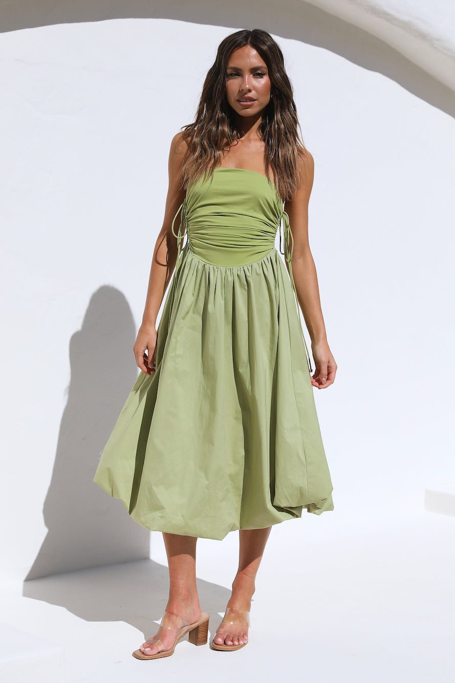 No Change Midi Dress Green