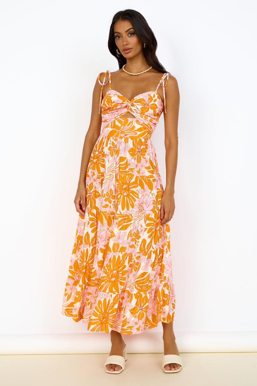 Sunshine Sweetheart Maxi Dress Orange