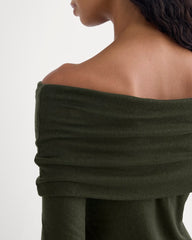 The Off-The-Shoulder Top In Butterluxe | Dark Green