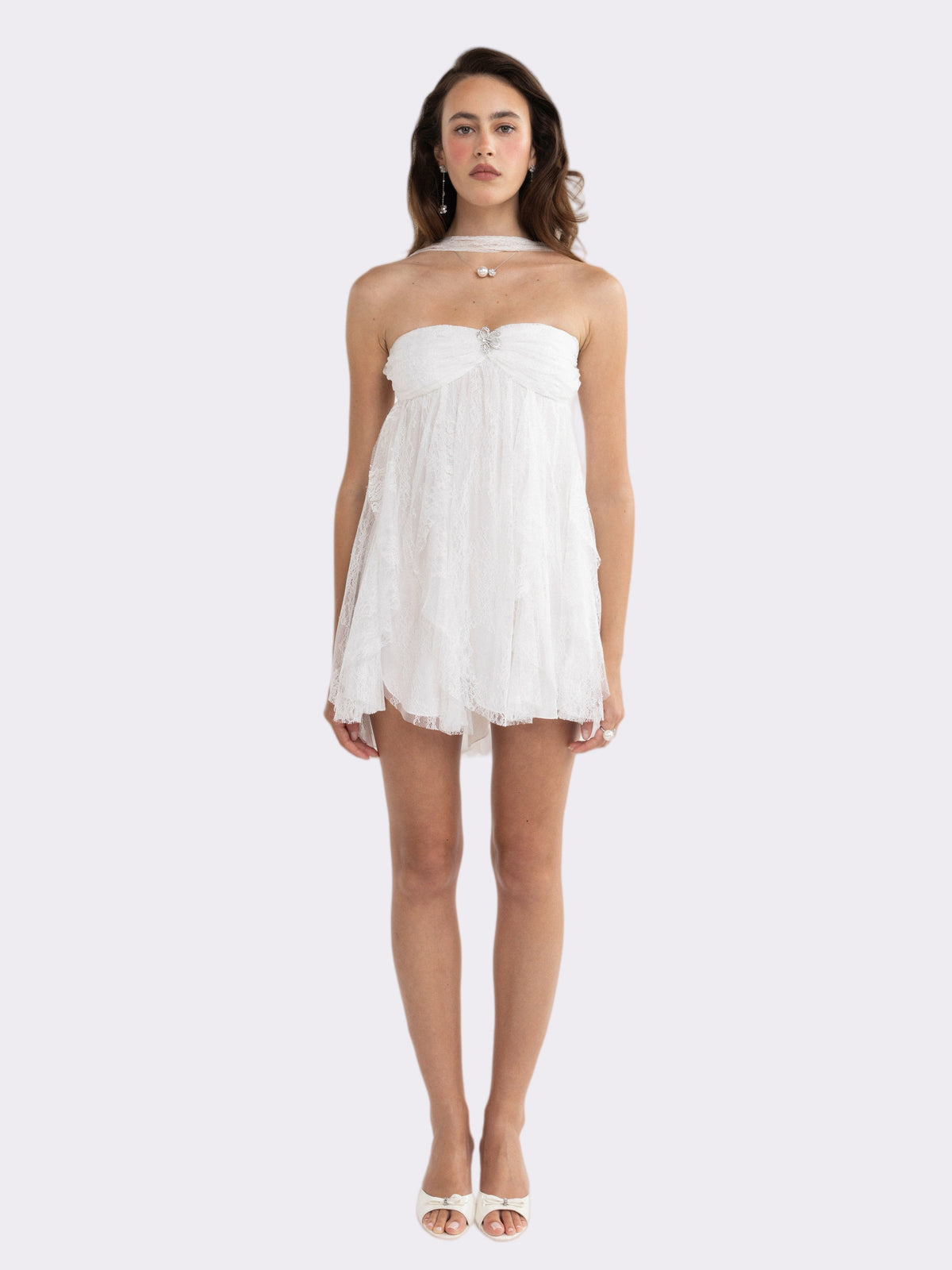 Lily Halter White Dress
