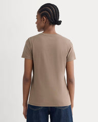The Slim V-Neck Tee In Essential Cotton | Clay