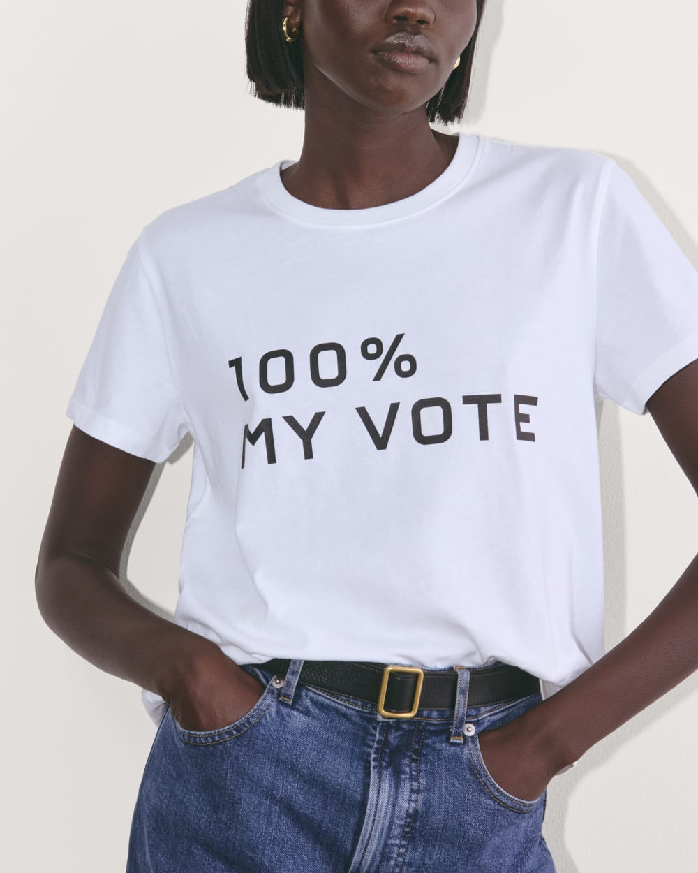 The Voter Tee In Essential Cotton | White