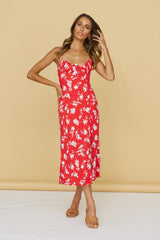 Cherry Currant Maxi Dress Red