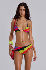 Freda Stripe Triangle Bikini Top