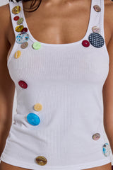 Serolyn Button Vest Top