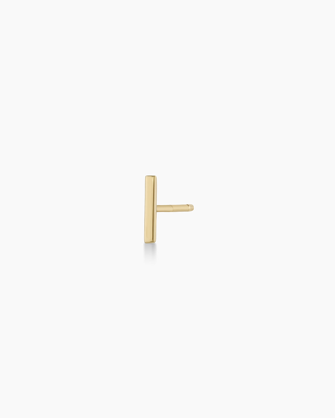 14K Gold Rose Bar Single Stud