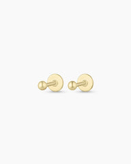 14K Gold Newport Flat Back Studs