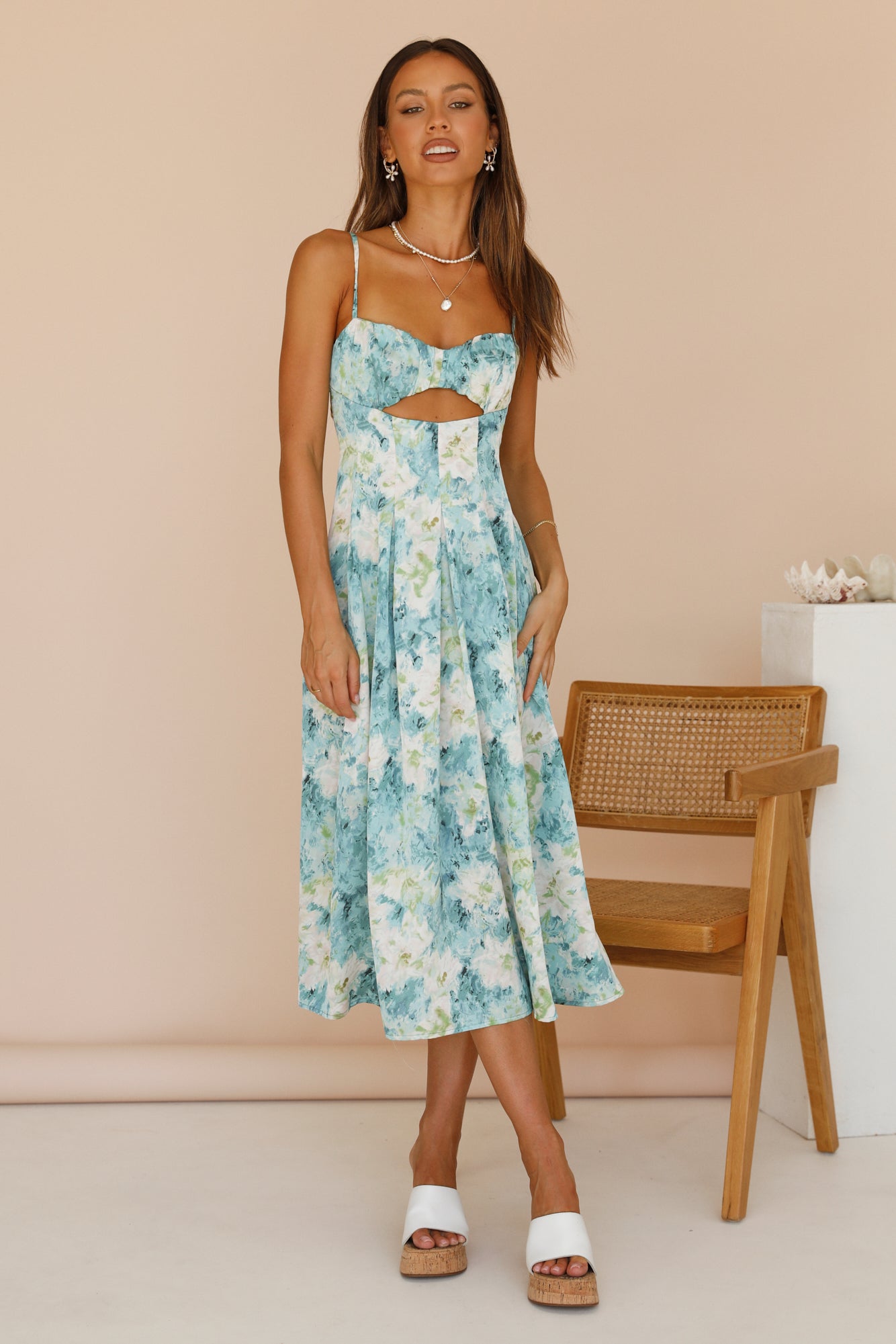 Lotus Lovers Maxi Dress Blue