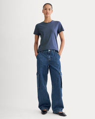 The Slim Crew In Essential Cotton | Deep Cobalt