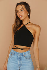 Make A Wish Crop Top Black