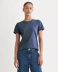 The Slim Crew In Essential Cotton | Deep Cobalt