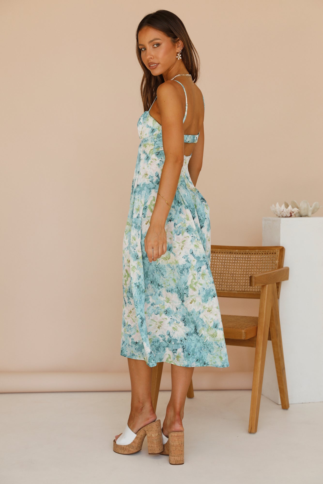 Lotus Lovers Maxi Dress Blue