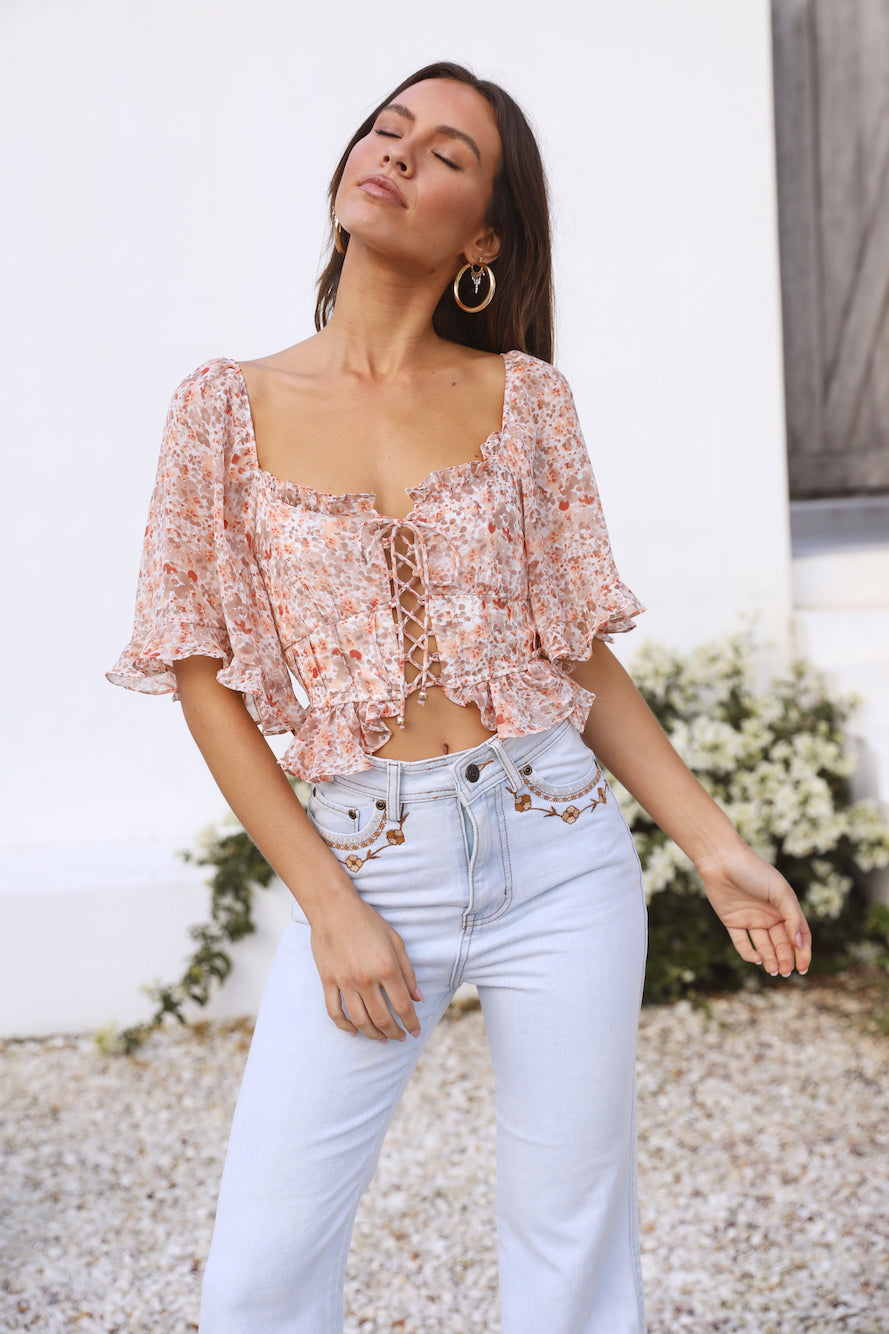 Gentle Loving Crop Top Brown