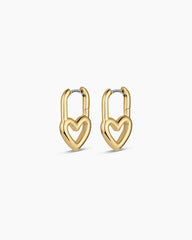 Open Heart Padlock Huggies