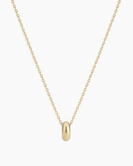 14K Gold Lou Halo Charm Necklace