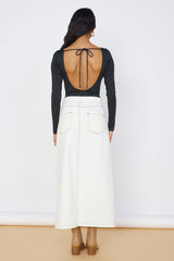 Destined Paths Maxi Skirt White