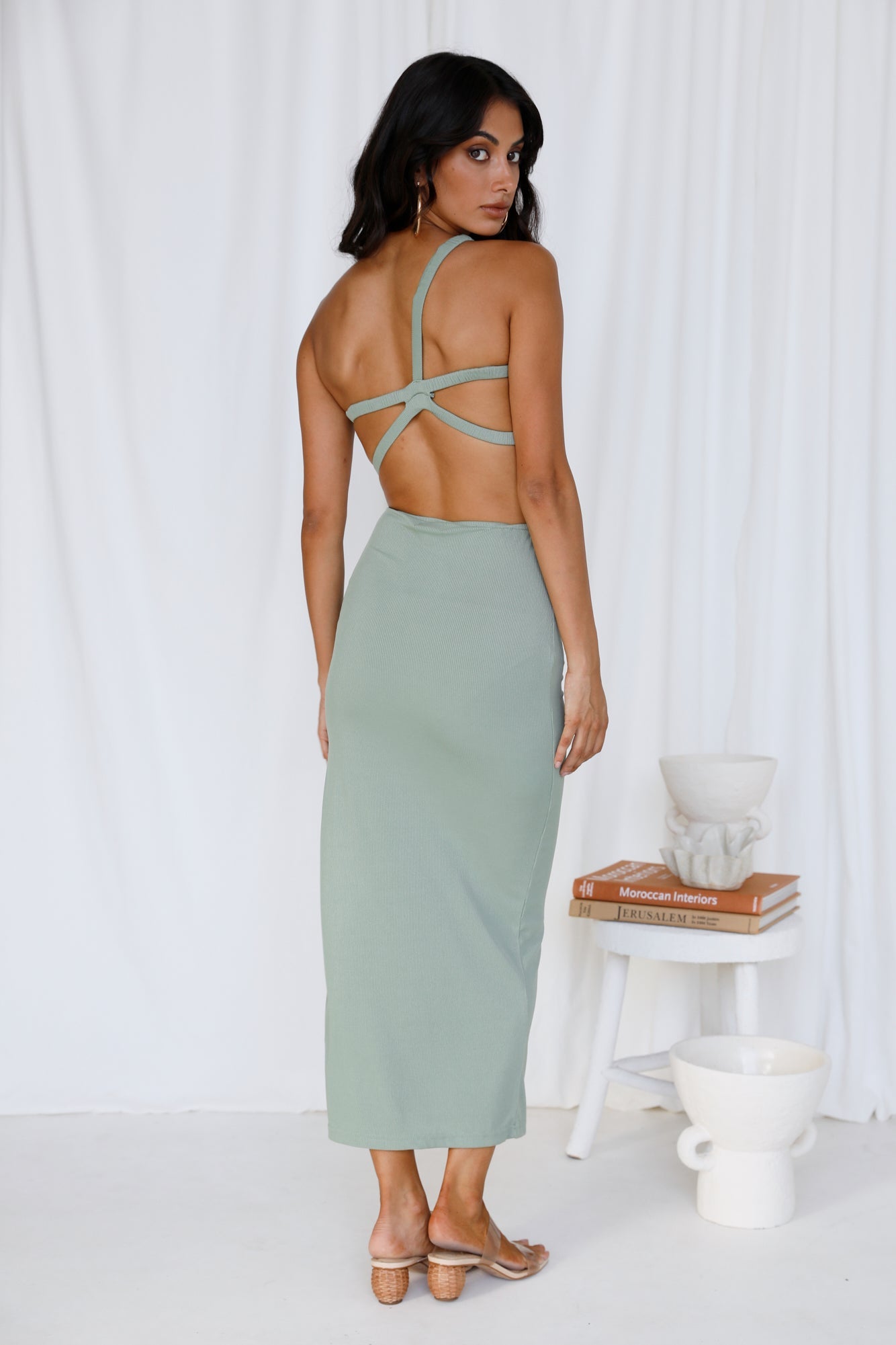 North Facing Sun Maxi Dress Green