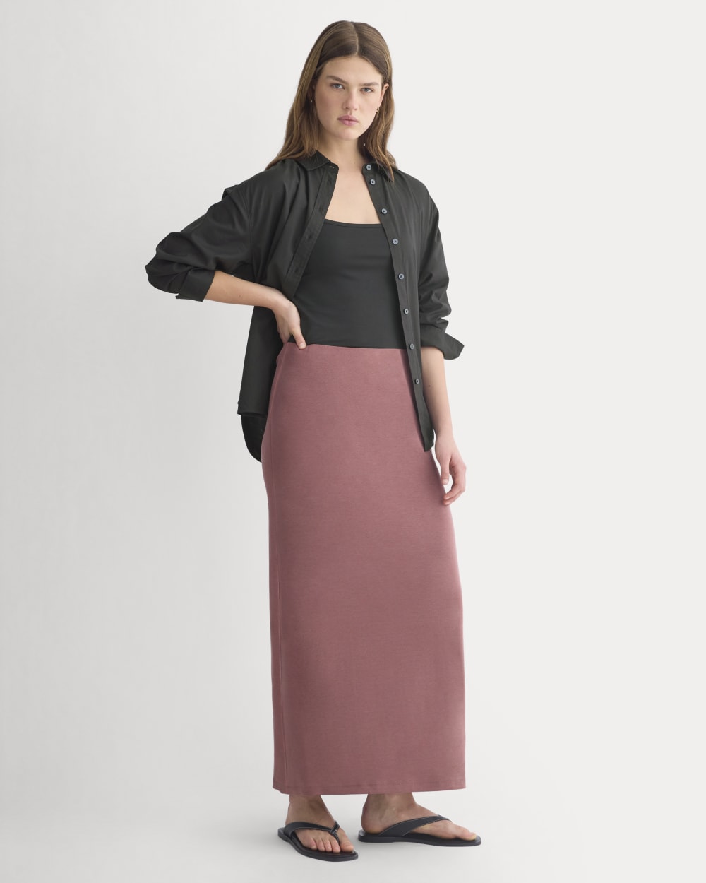 Maxi Skirt In Butterknit | Henna Red