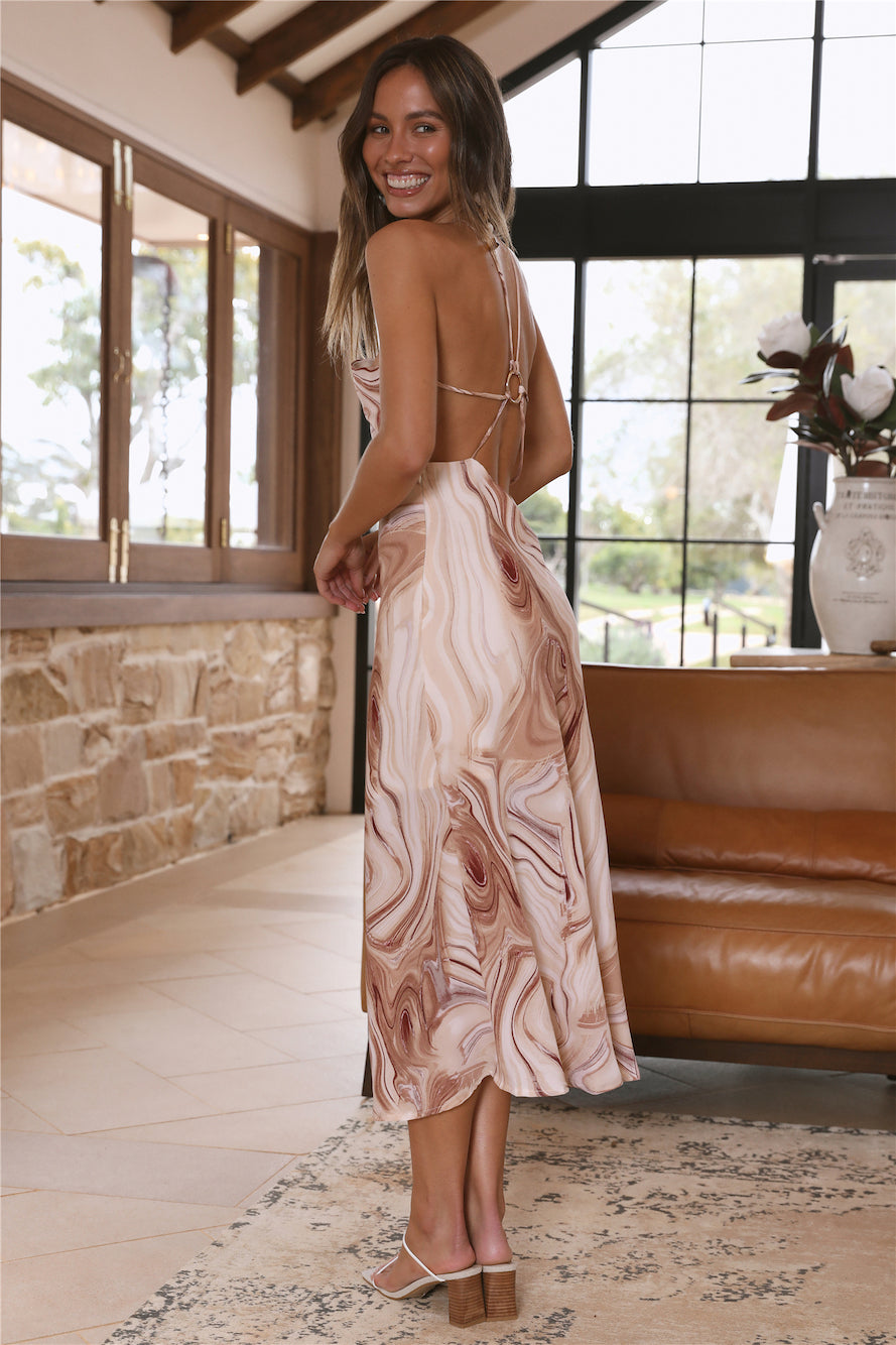 Sandy Sundays Maxi Dress Brown