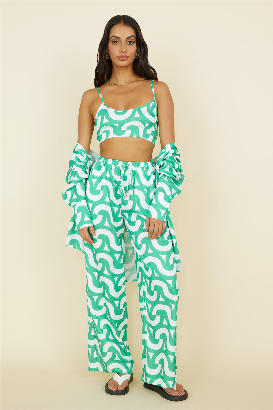 Enchanted Days Crop Top Green