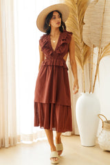 Our Falling Stars Maxi Dress Wine