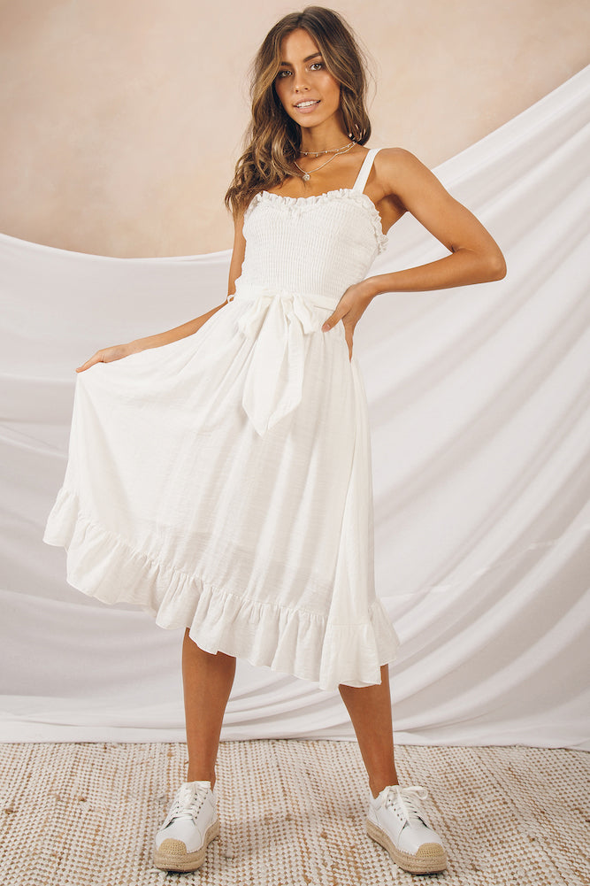 Darling Do Midi Dress White