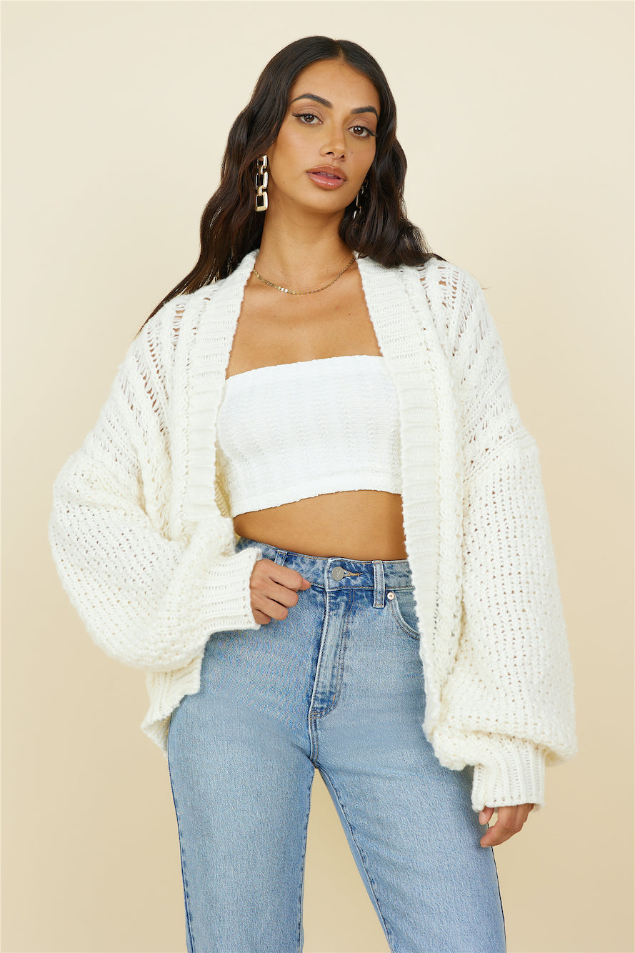 Shining Light Knit Cardigan Cream