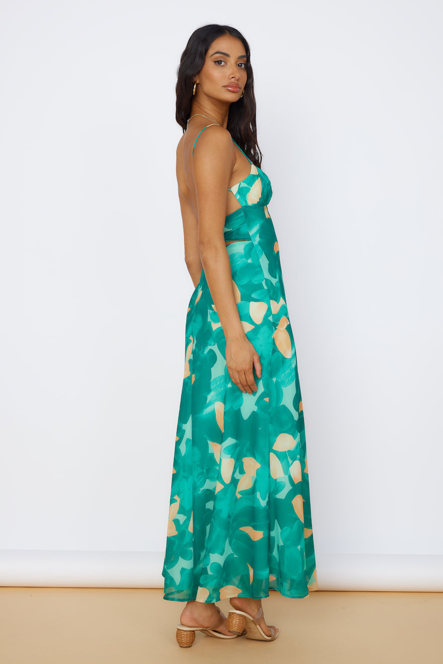 Fresh Start Maxi Dress Green