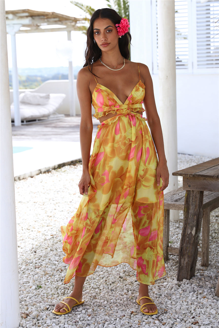 Sweet Music Maxi Dress Yellow