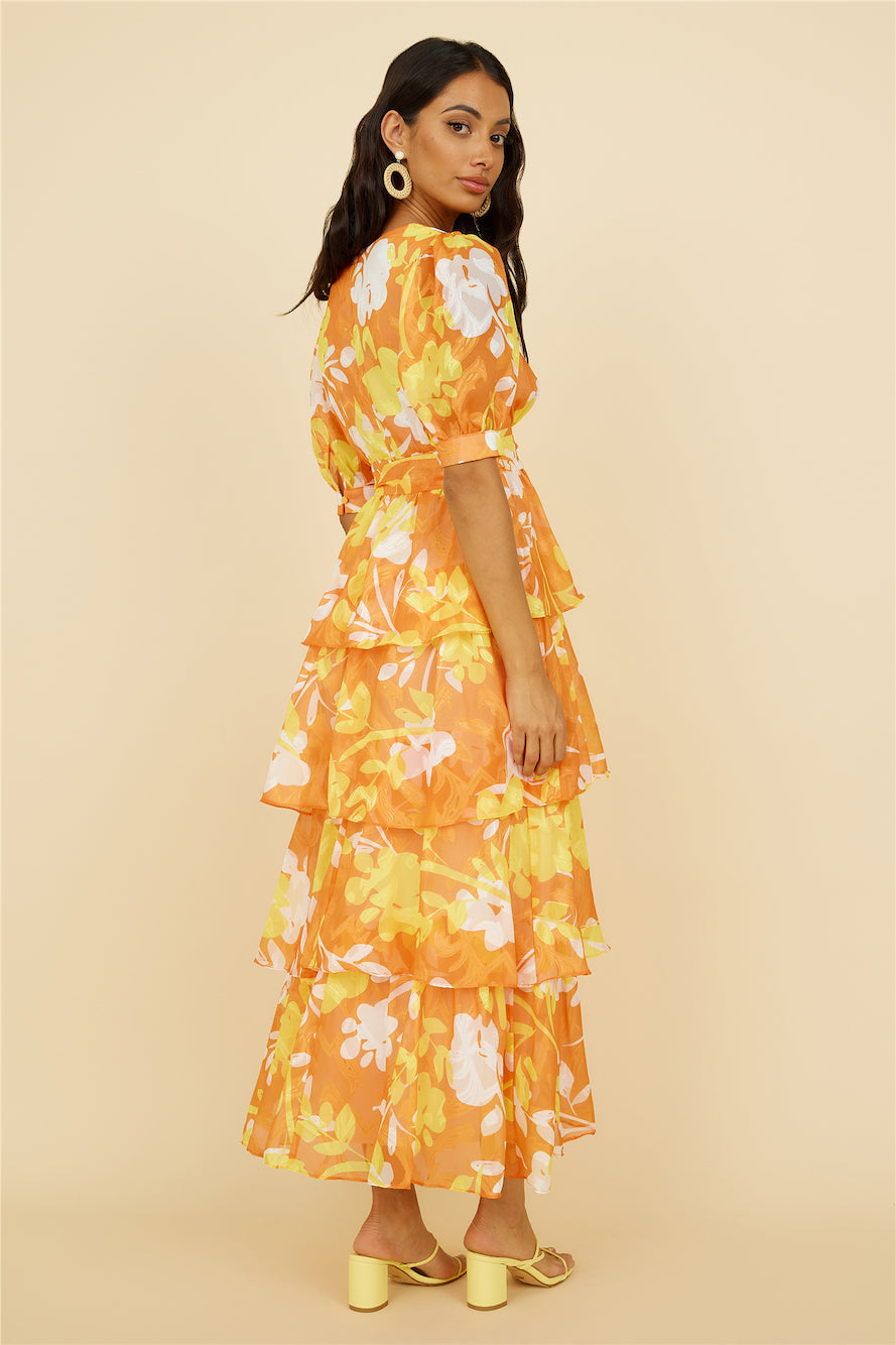 Inflorescence Maxi Dress Yellow