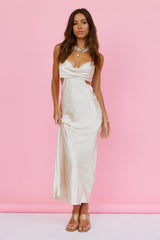 Wake Up To Paradise Maxi Dress Champagne