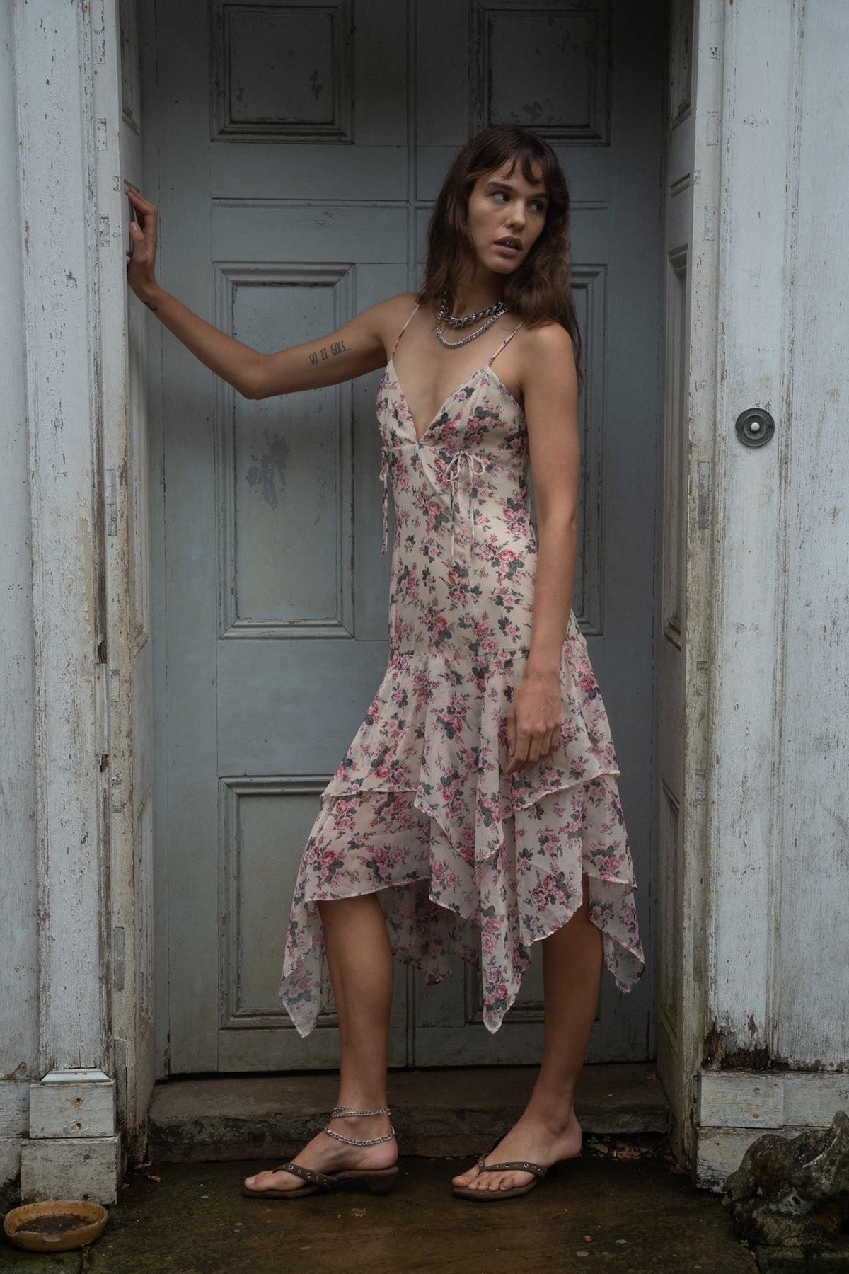Elsie Pink Midi Dress