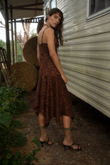 Elsie Brown Midi Dress