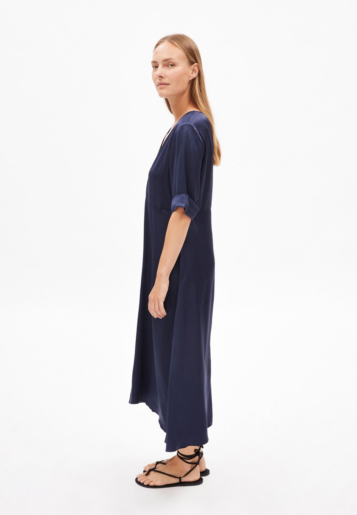 Vaali Satin Dress | Night Sky