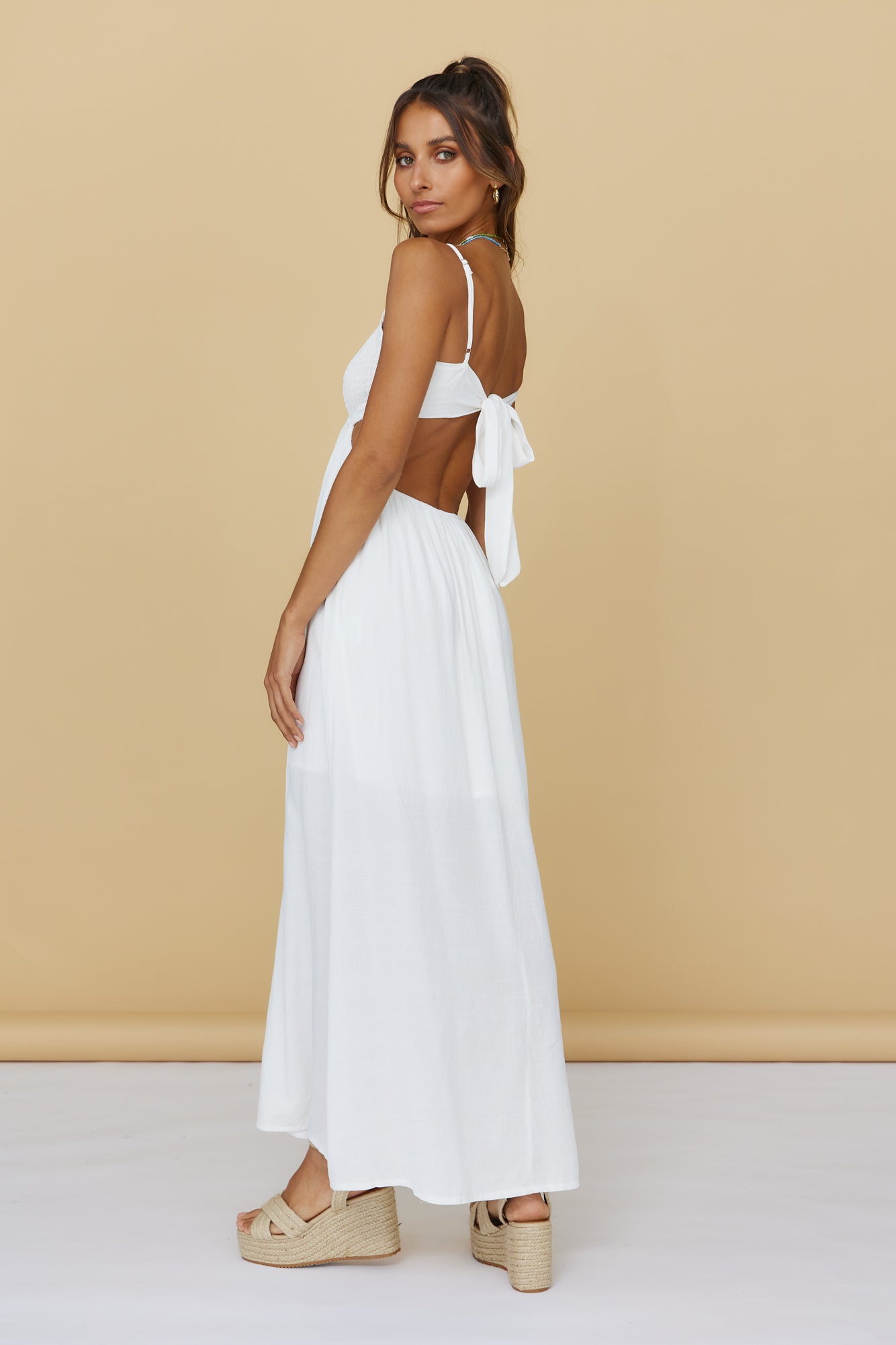 For So Long Maxi Dress White