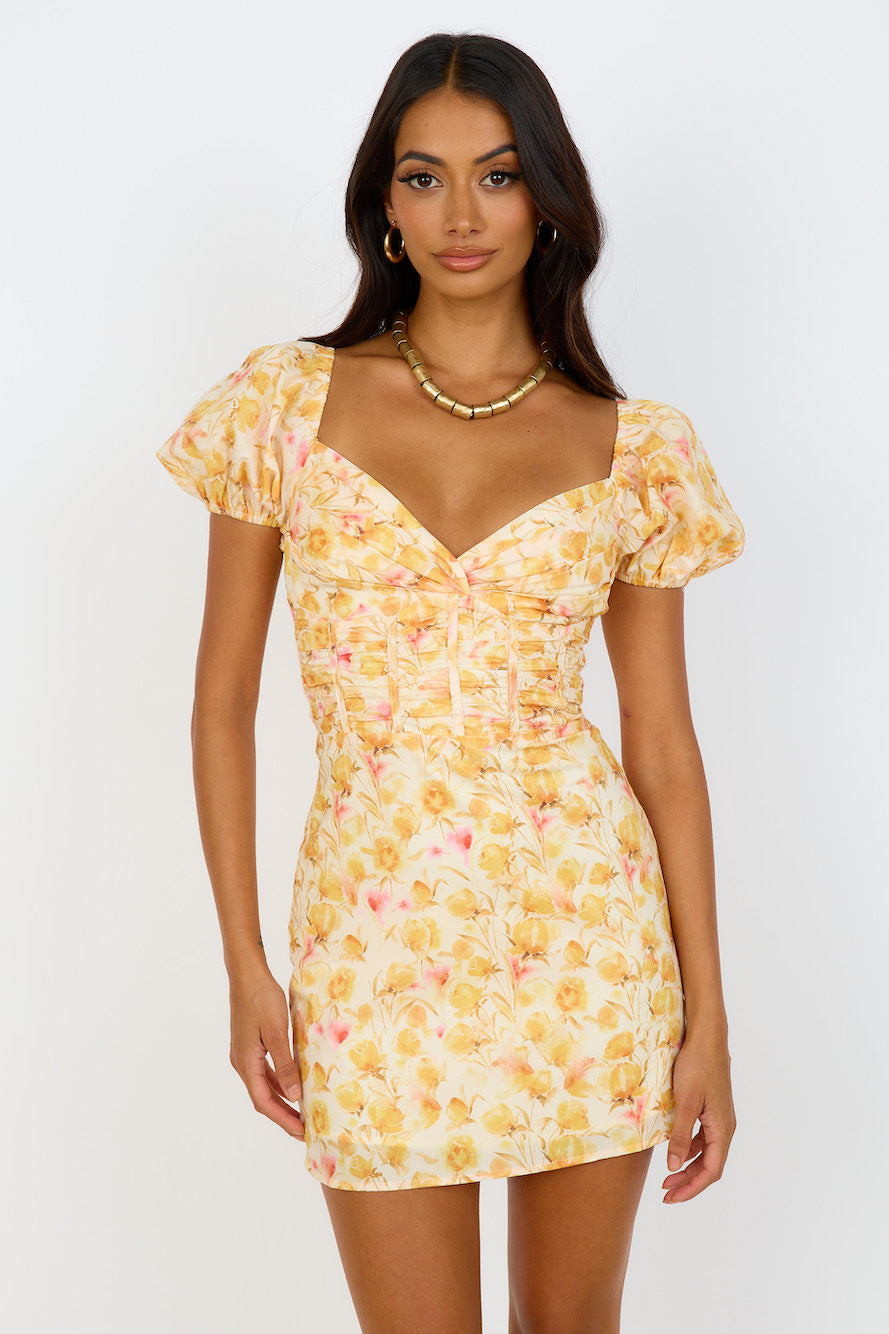 April Dreams Dress Yellow